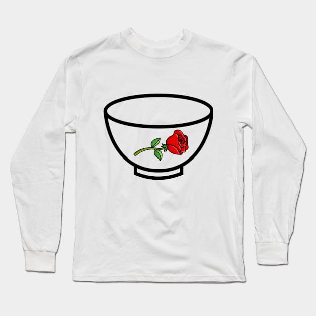 Rose Bowl Pun (Cartoon) Long Sleeve T-Shirt by MuskegonDesigns